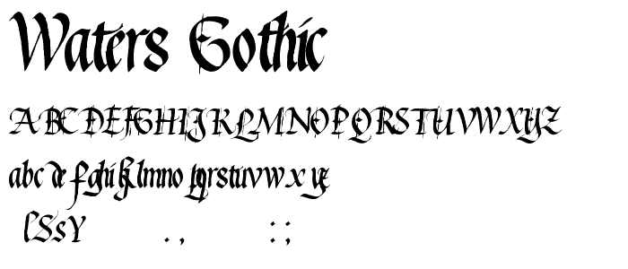 Waters Gothic font